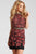 55326 Floral Embroidered Open Back Short Dress