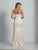 Dave & Johnny - A5548 Fitted Sweetheart Evening Dress in White