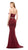 Colors Dress - 1541 Sleek Jewel Embellished Gown in Red