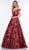 Colors Dress - 2079 Sequined Off Shoulder Glitter Ballgown In Red
