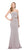 Colors Dress - 1541 Sleek Jewel Embellished Gown in Silver
