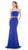 Colors Dress Jewel Adorned Long Sheath Gown 1541 in Blue