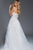55616 Floral Applique Straight Across Neck Ballgown