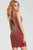 55640 Metallic Beaded Stripe Sheath Dress