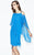 Daymor Couture - Asymmetric Neckline Cocktail Dress 557 in Blue