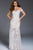 55716 Off-Shoulder Fitted Evening Dress