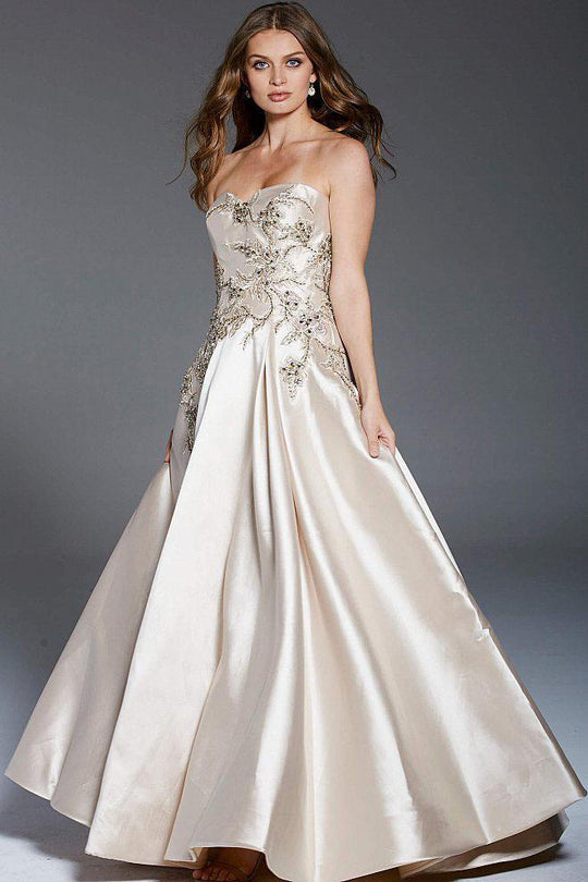 55805 Embellished Sweetheart A-line Gown