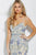 Jovani V Neck Floral Embellished Tulle Prom Dress 55816 - 1 pc Multi/Nude in Size 4 Available