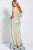 Jovani V Neck Floral Embellished Tulle Prom Dress 55816 - 1 pc Multi/Nude in Size 4 Available