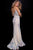 Jovani V Neck Floral Embellished Tulle Prom Dress 55816 - 1 pc Multi/Nude in Size 4 Available