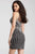55859 Silver Embellished Jewel Illusion Short Dress