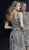 Jovani - 55928 Beaded Plunging V-neck Sheath Dress in Gold and Black