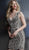 Jovani - 55928 Beaded Plunging V-neck Sheath Dress in Gold and Black