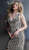 Jovani - 55928 Beaded Plunging V-neck Sheath Dress in Gold and Black