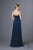 Alyce Paris - Strapless Bejeweled Ruched Sweetheart Long Chiffon Dress 5594 In Blue