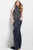 55999 High Halter Stripe Ornate Gown