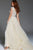 Jovani - Embellished Jumpsuit with Ballgown Overskirt 56008 In White