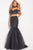 56035 Two-Piece Off Shoulder Crystal Mermaid Gown