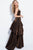 56053 Asymmetrical Glitter Jersey High-Low Gown