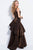 56053 Asymmetrical Glitter Jersey High-Low Gown
