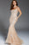 56064 Beaded Fitted Strapless Evening Dress