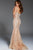 56064 Beaded Fitted Strapless Evening Dress