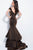 56065 Cap Sleeve Portrait Jersey Mermaid Gown