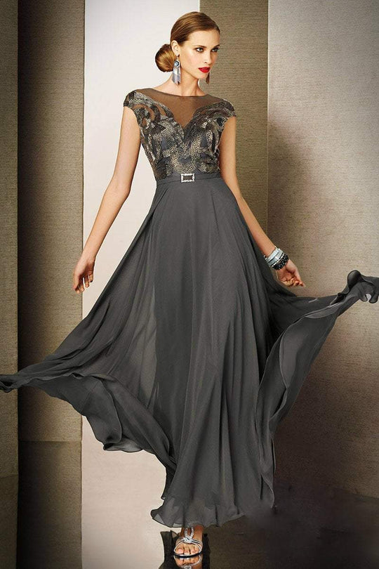 Alyce Paris Black Label - 5613 Dress in Gunmetal