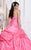 Tiffany Homecoming - 56216 Rosette Accented Strapless Ballgown In Pink