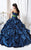 Tiffany Homecoming - 56218 Strapless Shirred Wrap Bodice Ballgown In Blue and Green