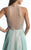 Dave & Johnny - 1228W Illusion Gem Crusted A-Line Gown in Green