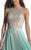 Dave & Johnny - 1228 Illusion Gem Crusted A-Line Gown in Green