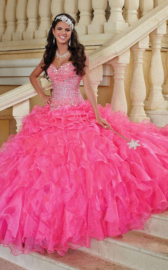 Tiffany Homecoming - 56247 Strapless Jewel Crusted Ballgown In Pink