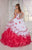 Tiffany Homecoming - 56255 Embellished Sweetheart Ruffled Ballgown In White and Pink