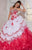 Tiffany Homecoming - 56255 Embellished Sweetheart Ruffled Ballgown In White and Pink