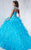 Tiffany Homecoming - 56257 Ornate Off-Shoulder Lace Bodice Ballgown In Blue