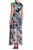 Taylor - 8391M Surplice Chiffon Wrap Dress in Navy Coral