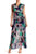 Taylor - 8391M Surplice Chiffon Wrap Dress in Navy Coral
