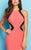 Mac Duggal Couture - 40414 Hourglass Haltered Evening Gown In Pink and Black