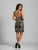 Dave & Johnny - A5639W Beaded Bateau Fitted Cocktail Dress in Black and Gold