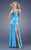 Gigi - 15104 Bedazzled Halter Sheath Dress In Blue