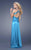 Gigi - 15104 Bedazzled Halter Sheath Dress In Turquoise