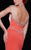 Panoply - 14690 Sheer Cap Sleeve Embellished Evening Gown In Orange