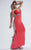 Studio 17 - 12513 Sleeveless Ruched Beaded Evening Gown In Pink