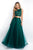 Blush - 5670 Sleeveless Beaded Two-Piece Tulle Gown In Green