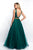 Blush - 5670 Sleeveless Beaded Two-Piece Tulle Gown In Green