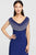 Cachet  - Embellished Scoop Neck Dress 56736 in Blue and Silver