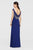 Cachet  - Embellished Scoop Neck Dress 56736 in Blue and Silver