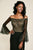 Tadashi Shoji - Off-Shoulder Circular Flounce Sequined Gown In Black and Neutral