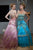 MNM Couture - 5686 Beaded Semi-sweetheart A-line Dress in Pink and Blue
